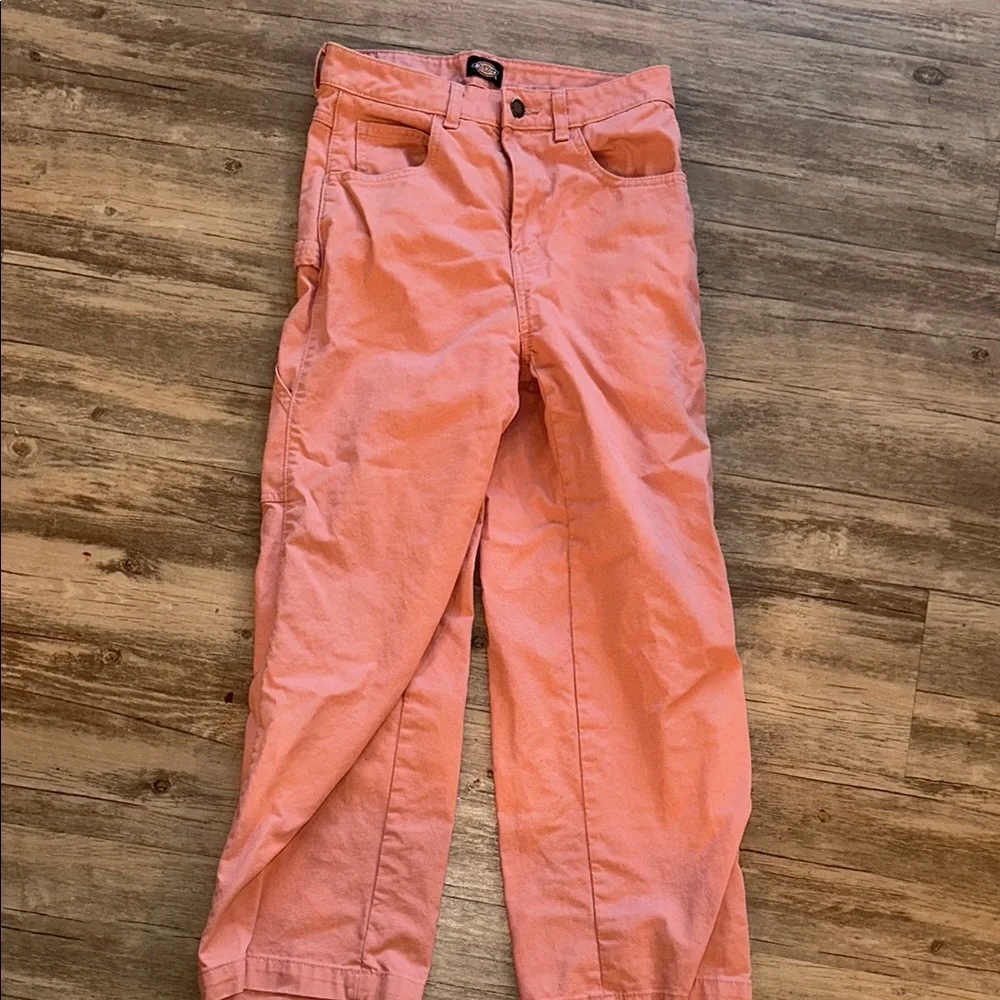 Dickies Salmon Pink Cargo Pants Sz 0 - Picture 1 of 6